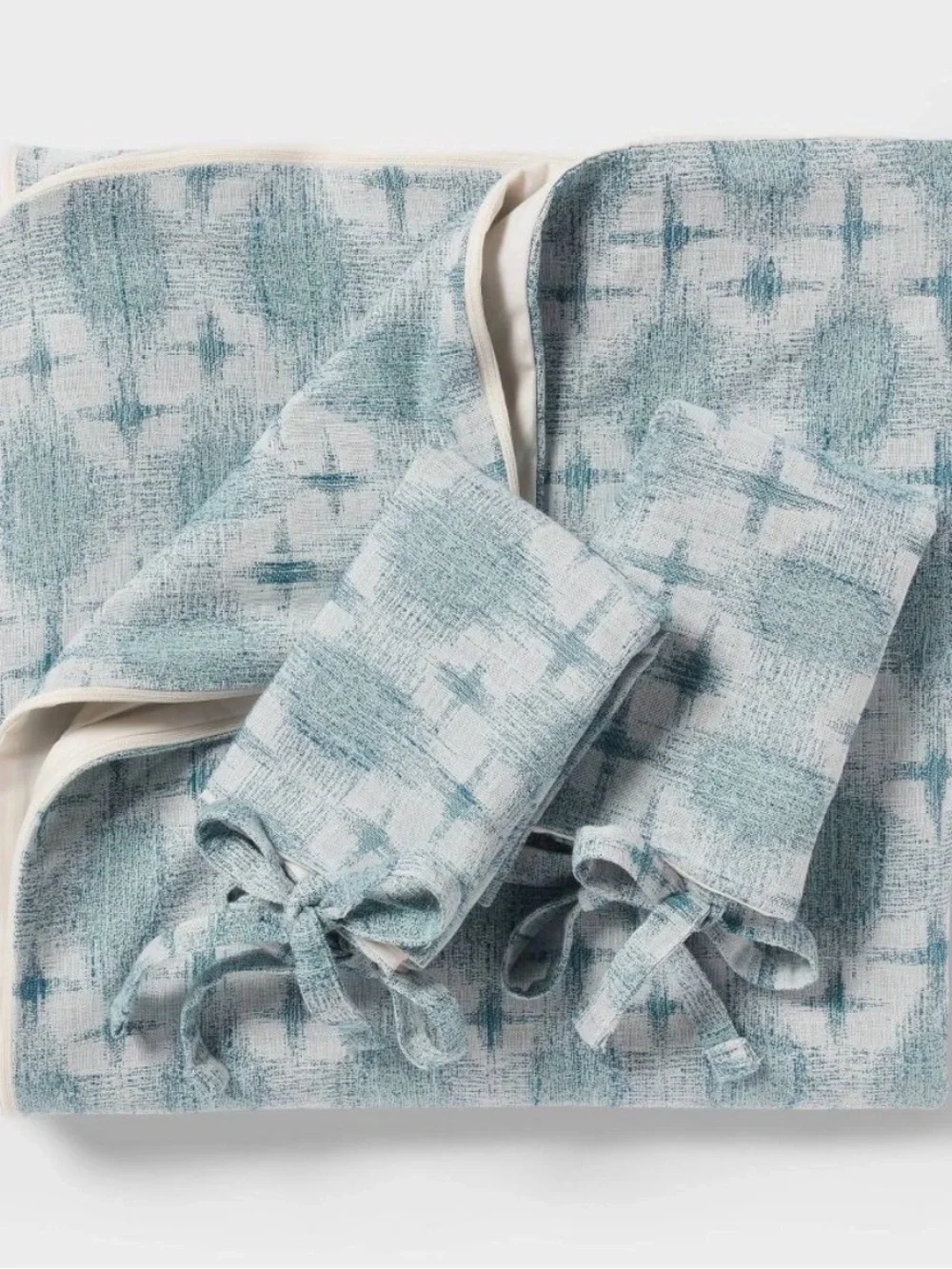 Target full/queen Threshold IKAT duvet cover set and real down comforter